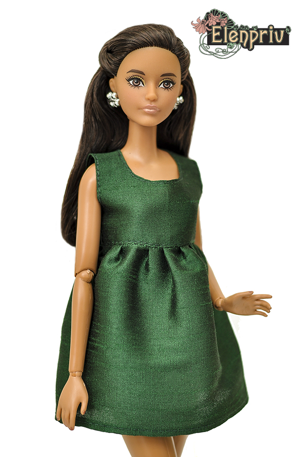 barbie doll green dress