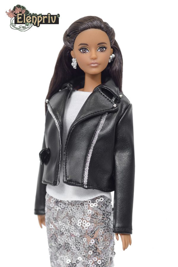 barbie doll leather jacket