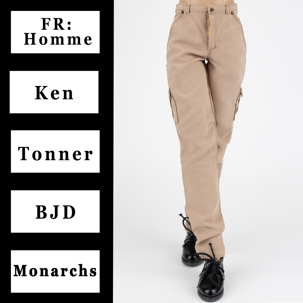 Core Cargo Trousers for Men in Beige