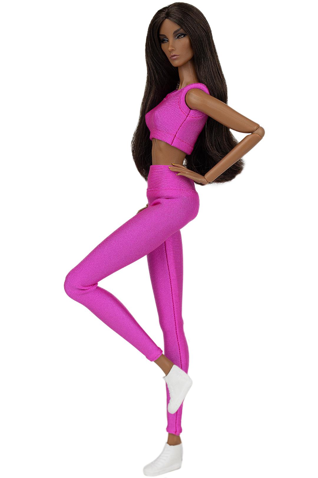 Hot pink sports leggings {Choose size} Fashion royalty FR2 Poppy Parker  Blythe 11 1/2″ Brb Yoga Curvy Momoko 12″ dolls – ELENPRIV doll fashions